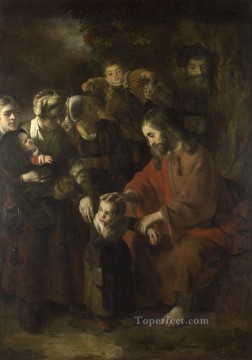 子供たちを祝福するキリスト バロック ニコラエス マエス Oil Paintings